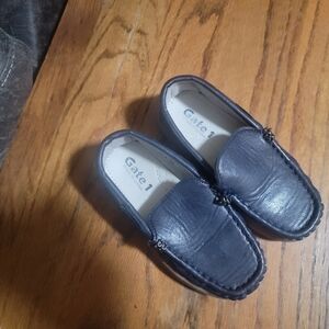 Kids Navy Moccasins